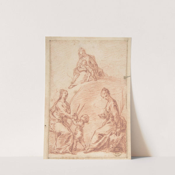 The Virgin and Child Appearing to Saint Agatha and Saint Lucy (1682–1750) by Nicola Grassi