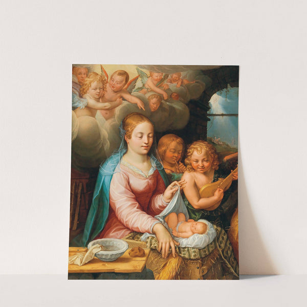 The Virgin and Child with Angels by Hendrick Goltzius