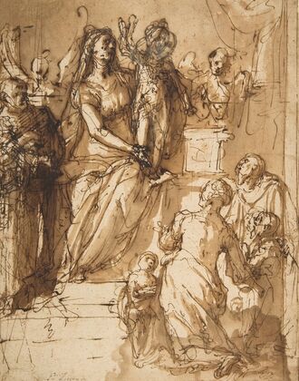 The Virgin and Child with Saint Joseph, Attendant Angels, and a Group of Supplicants