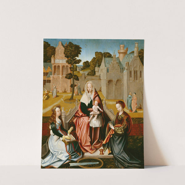 The Virgin Enthroned with St. Catherine and St. Mary Magdalene (ca. 1510) by Master of St. Severin