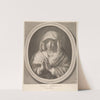 The Virgin in prayer looking down, in an oval frame, after Reni by Francois de Poilly