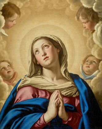 The Virgin In Prayer Surrounded by Putti