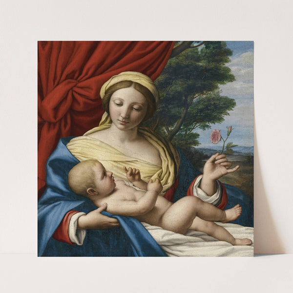The Virgin Of The Rose by Giovanni Battista Salvi da Sassoferrato