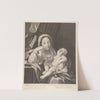 The Virgin seated with her head resting on her right hand, holding the sleeping infant Christ on her lap, after Reni by Jean Boulanger
