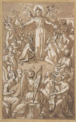 The Virgin Surrounded by Angels and Representatives of Secular and Ecclesiastical Authorities