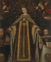 The Virgin surrounded by saints and angels