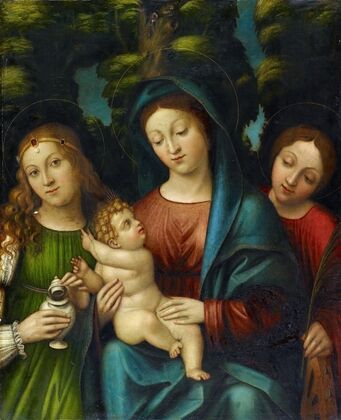 The Virgin With Child And The Saints Magdalene And Catherine