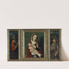 The Virgin with Child (central panel); Saints Andrew and Francis (inner side) Triptych (1530) by Ambrosius Benson
