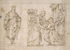 The Visitation of the Virgin to Saint Elizabeth; King Solomon in a Niche at Left.