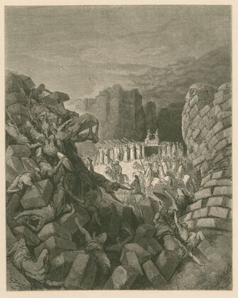 The walls of Jericho falling down (1866)
