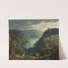 The Waterfalls of Tivoli with figures in the foreground by Carlo Labruzzi