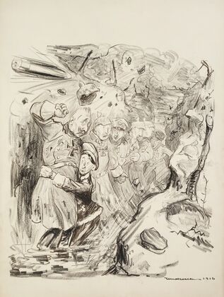 The ways to stop the war. Put him and his six sons in the trenches (1917)