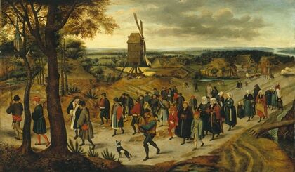 The wedding procession