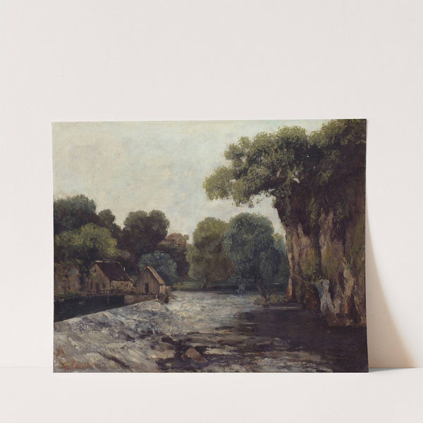 The Weir at the Mill (1866) by Gustave Courbet