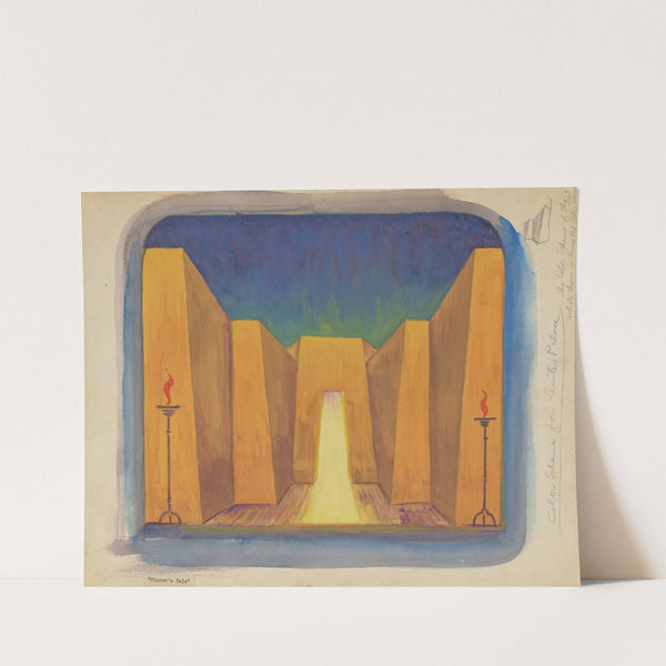 The Winter’s Tale: Sketch no. 2, Color Scheme for Leontes Palac (1934-1943) by William Perkins