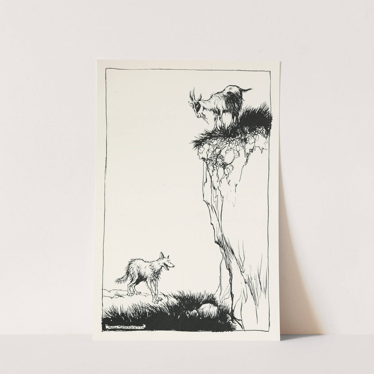 The Wolf and the Goat (1912) by Arthur Rackham