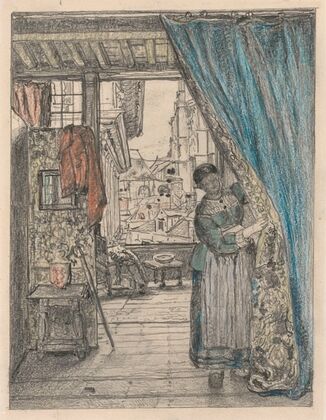 The Woman at the Curtain