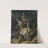 The Wounded Cuirassier, Study (Le Cuirassier Blessé Quittant Le Feu, Esquisse) by Théodore Géricault