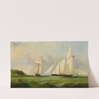 The Yacht Cambria Racing Off Ryde – Isle Of Wight (1869) by Arthur Wellington Fowles