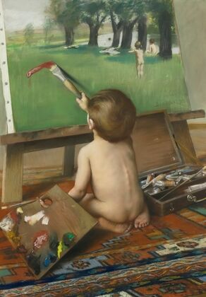 The Young Artist Playing Tricks