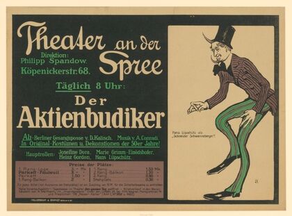 Theater an der Spree. Der Aktienbudiker. Hans Lüpschütz als ‘Schneider Schwenneberger’ (1907)