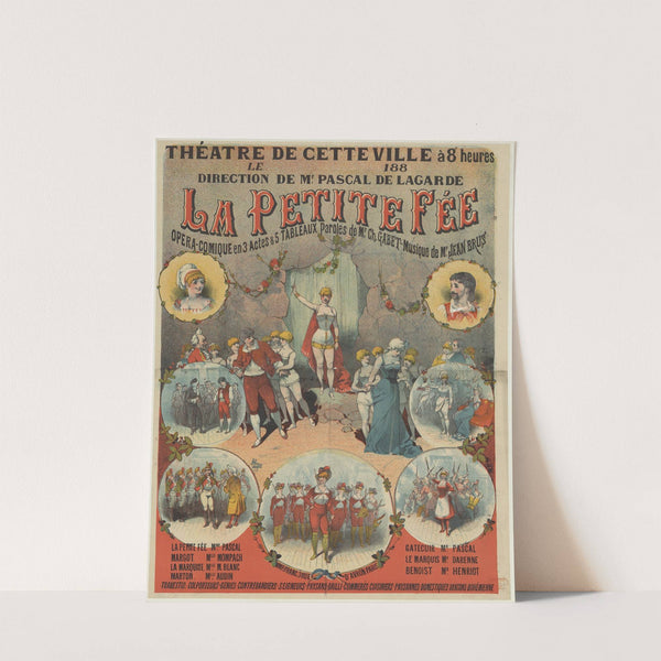 Théatre de cette ville à 8 heures le 188.direction de Mr Pascal de Lagarde. La Petite fée (1883) by Imp. Franc