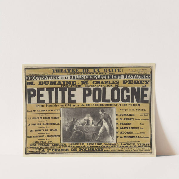 Théâtre de la Gaîté. Vingt-unième représentation de la Petite Pologne (1860) by Edouard Riou