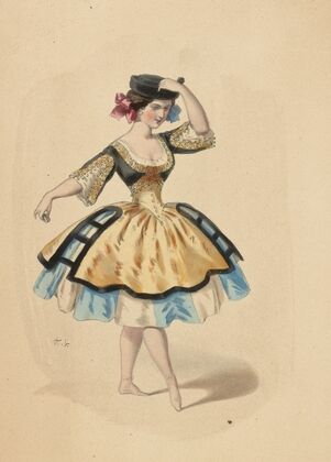 Théâtre de la Opera Porte St. Martin. Mme. Honoré dans le ballet de la Moresque (1856) — size preview