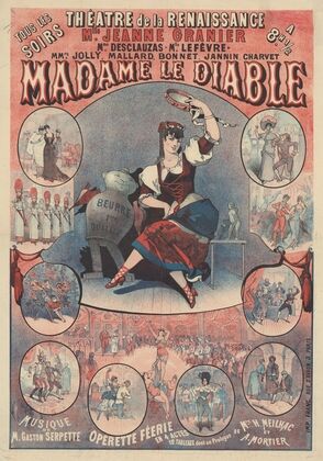 Théâtre de la Renaissance. Mlle Jeanne Granier… Madame le diable. Musique de Gaston Serpette (1882)