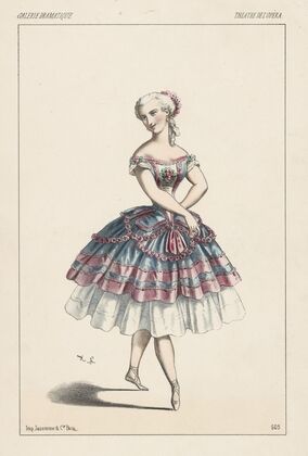 Théâtre de l’Opera. Melle Plunkett rôle de Vert-Vert (1852)