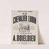 Théatre des Fantaisies Parisiennes. Le Chevalier Lubin (1865) by Georges Lafosse