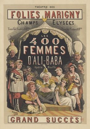 Théâtre des Folies-Marigny, Champs-Elysées. Les 400 Femmes d’Ali-Baba (1872)