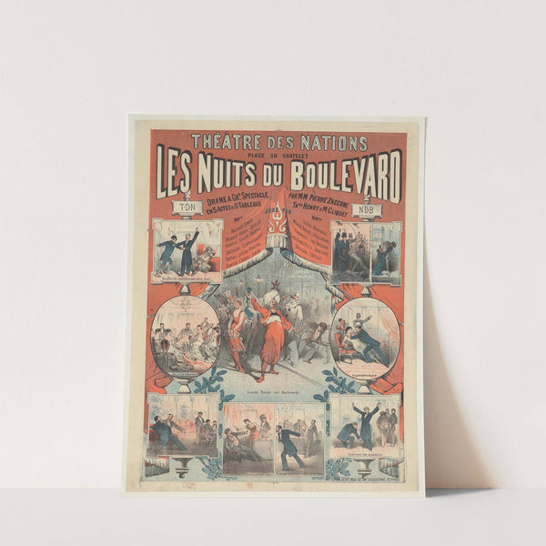 Théâtre des Nations, place du Châtelet.Les Nuits du Boulevard (1880) by Imp. Emile Lévy