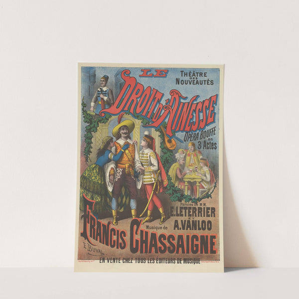 Théâtre des Nouveautés. Le Droit d’aînesse, opéra-bouffe en 3 actes (1883) by Ernest Buval
