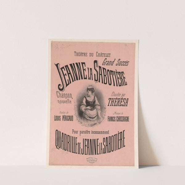 Théâtre du Châtelet… Jeanne la sabotière (1874) by Gustave Donjean