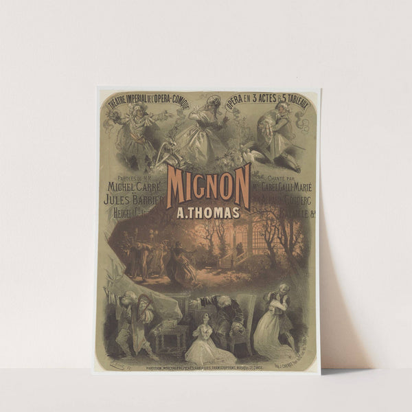 Théâtre Imperial de l’Opéra-Comique. Mignon. Opéra en trois actes et cinq tableaux. Musique de A. Thomas (1866) by Jules Chéret