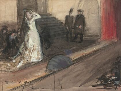 Theatre Scene (Ida Aalberg as Maria Stuart) (1905)