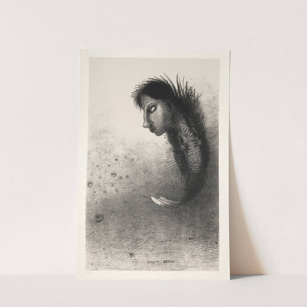 Then There Appears a Singular Being, Having the Head of a Man on the Body of a Fish by Odilon Redon