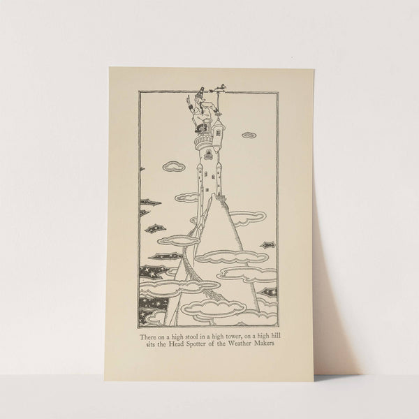 There on a high stool in a high tower on a high hill sits the Head Spotter by Miska Petersham