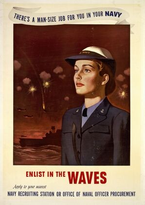There’s a man-size job for you in your Navy, enlist in the WAVES