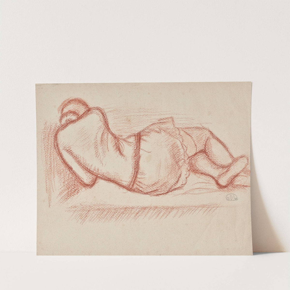 Thérèse au repos couchée dans l’atelier, vêtue (1922) by Aristide Maillol