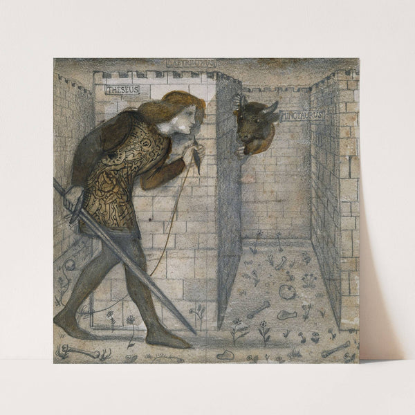 Theseus and the Minotaur in the Labyrinth by Sir Edward Coley Burne-Jones
