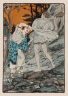 Theseus flung him from him, and lifted up his dreadful club