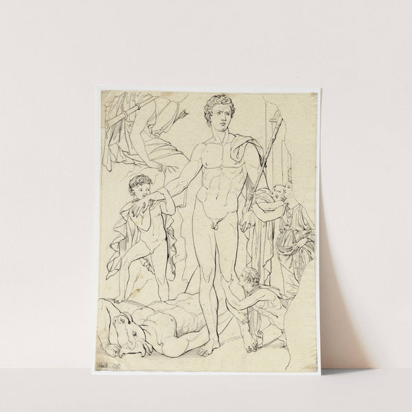 Theseus honoured after his victory over the Minotaur by David Humbert de Superville