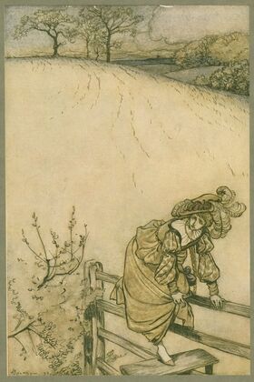 ‘They crowed round him, eyeing him from head to foot with great curiosity.’