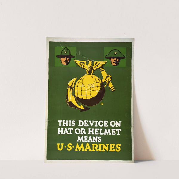 This device on hat or helmet means U.S. Marines by Charles Buckles Falls