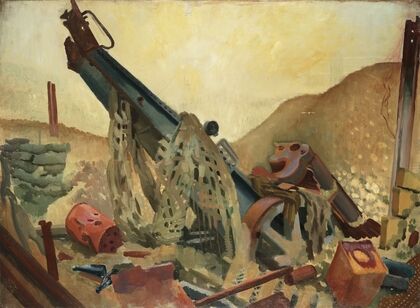 This gun was originally captured from the Germans in the battle of Arras and used against them — size preview