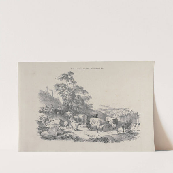 Thomas Sydney Cooper&#8217;s cattle subjects Pl.28 (18th Century) by Thomas Sidney Cooper