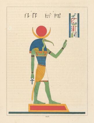Thoth deux fois grand, [ le second Hermès, en rapport avec la Lune.]