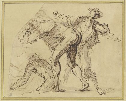 Three bathers undressing